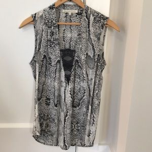 Snakeskin print blouse